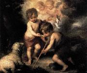 MURILLO, Bartolome Esteban Infant Christ Offering a Drink of Water to St John oil painting
